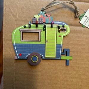 World Market Camper Wooden Ornament